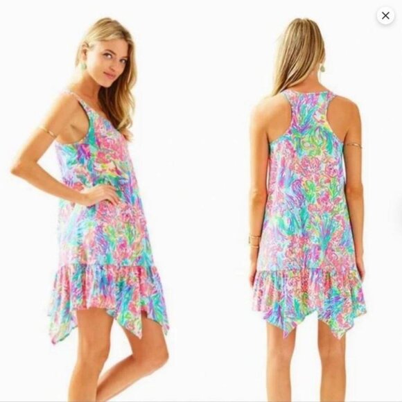 Lilly Pulitzer Dresses & Skirts - Lilly Pulitzer Hampton Tank Dress Extra Small (XS) Multi Fan Sea